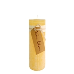 Lys pale yellow højde 20 cm Timber Candle fra Lübech Living - Tinashjem